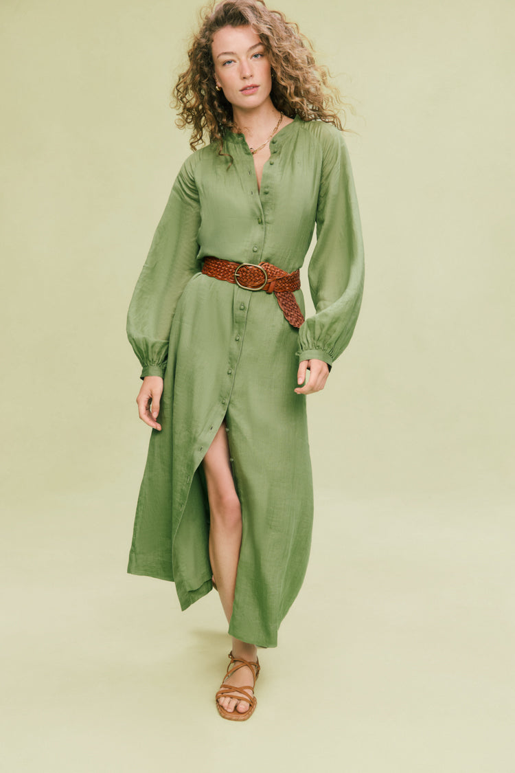 Tan Woven Belt with Oval Buckle