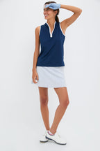 Navy Sleeveless Performance Jersey Connors Mock Neck