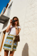 Olympia Fresco Payton Wrap Mini Skirt