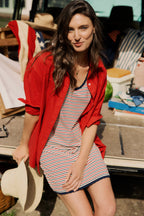 Cherry Rustic Slub Cotton Stallings Button Down