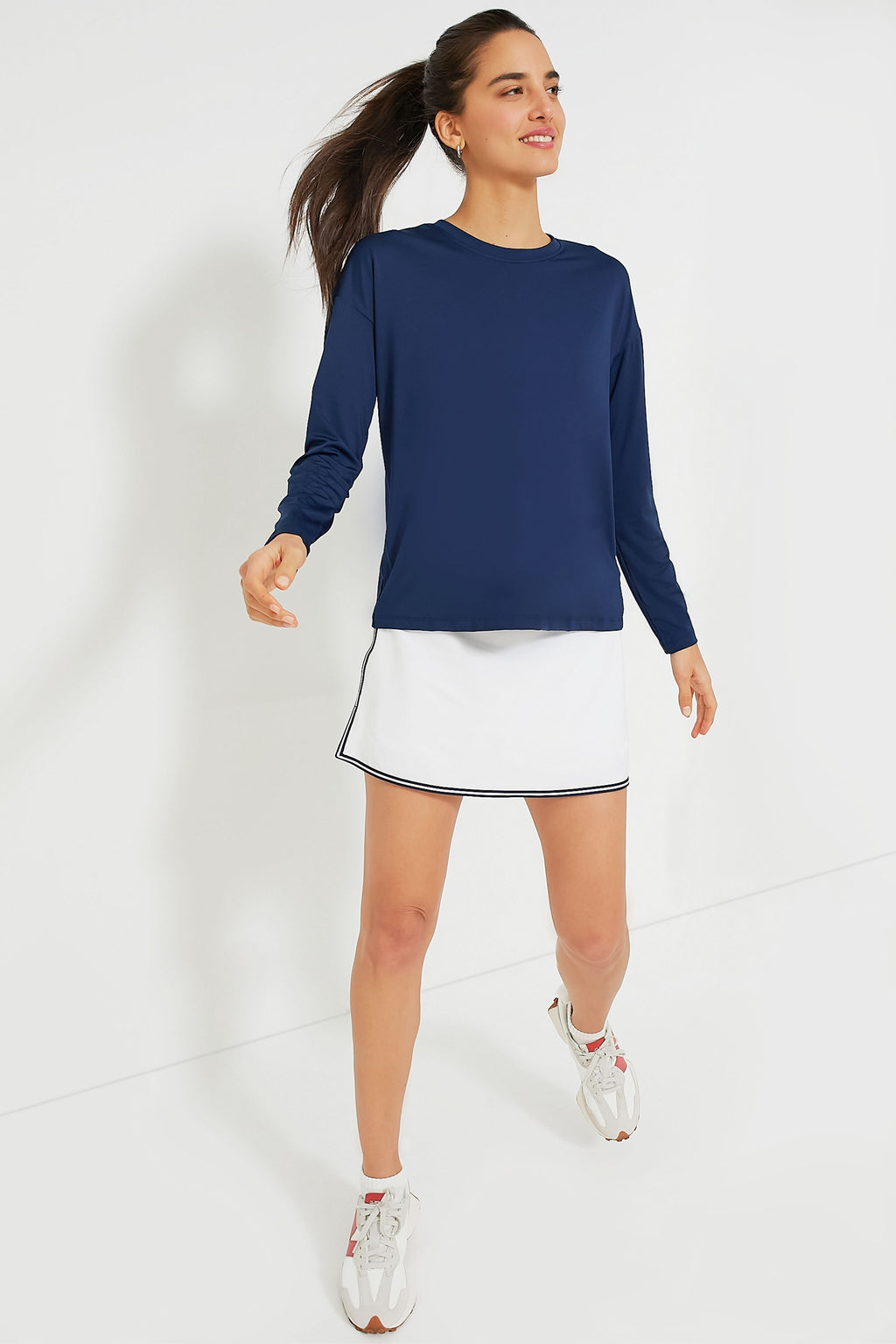 Navy Long Sleeve Performance Jersey Ryan Boyfriend Tee