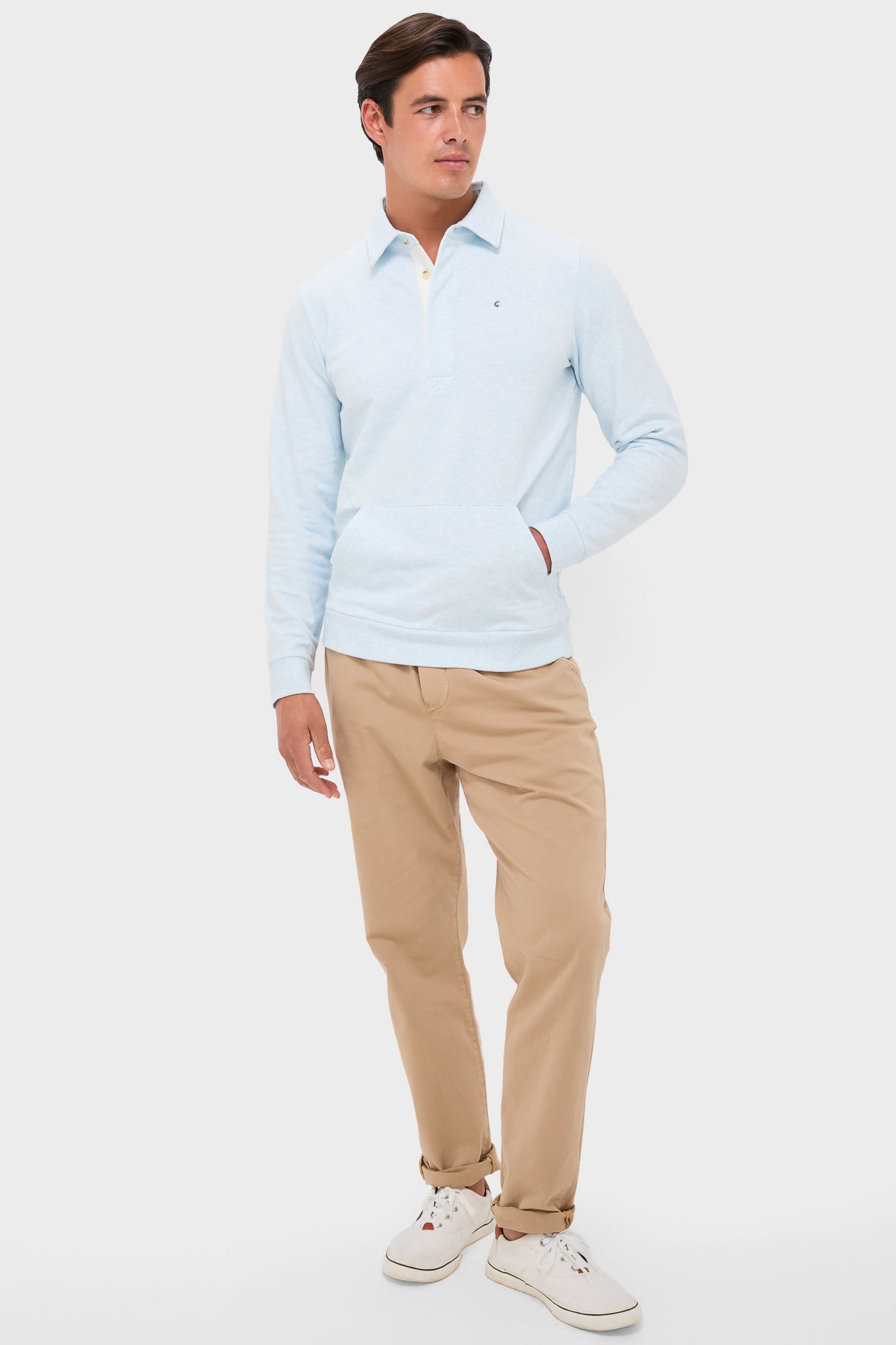 Heathered Ice Collared Sweatshirt