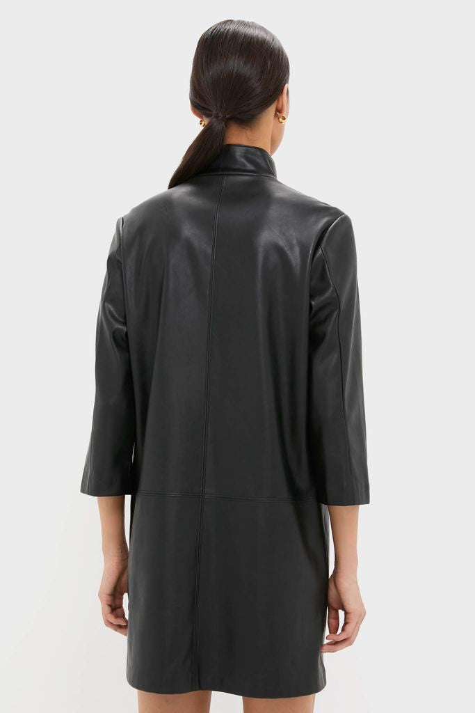 Black Leather Clifton Dress