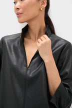 Black Leather Clifton Dress