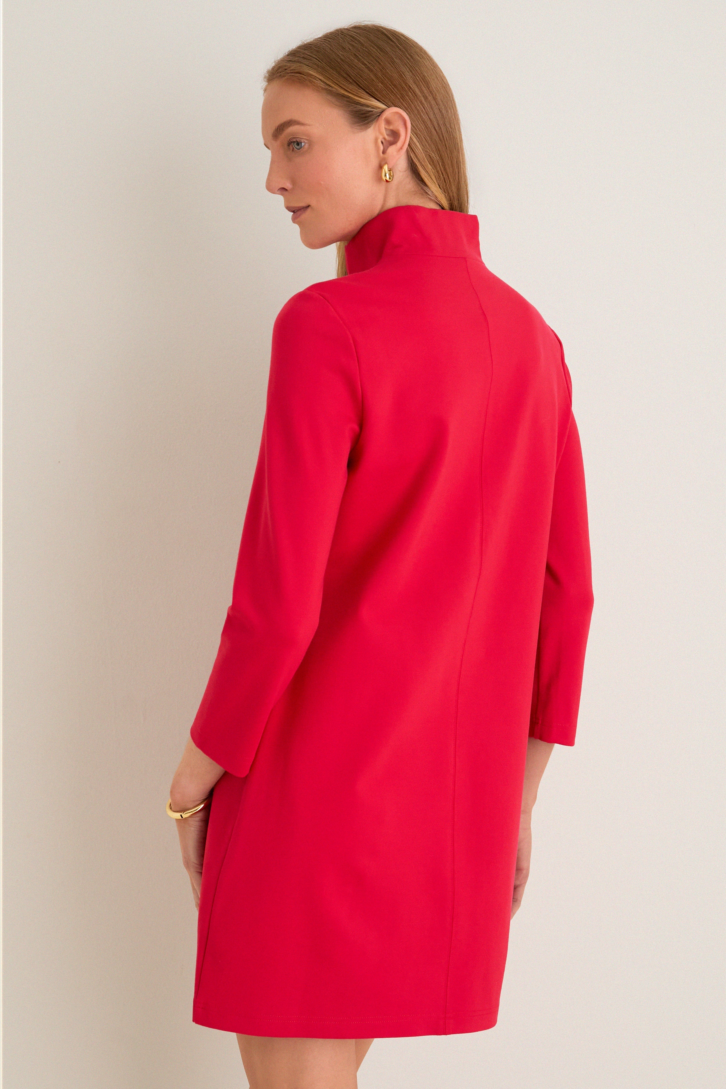Red Ponte Clifton Dress