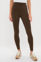 Chocolate Brown High Rise Compression Spandex MacKenzie Legging