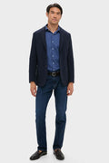 Navy Blue Knit Travel Blazer