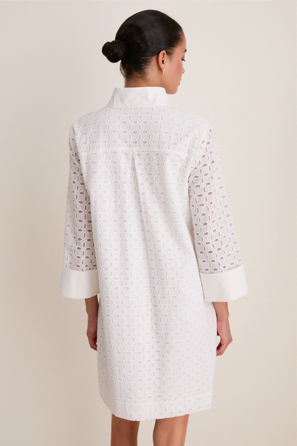 White Eyelet Megan Dress