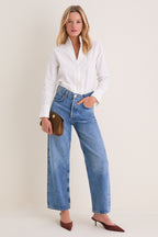 White Bessette Button Down
