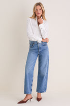 White Bessette Button Down