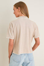 Sandstone Pique Holmes Boyfriend Polo