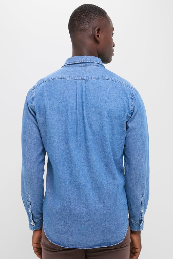 Dark Indigo Washed Denim Shirt