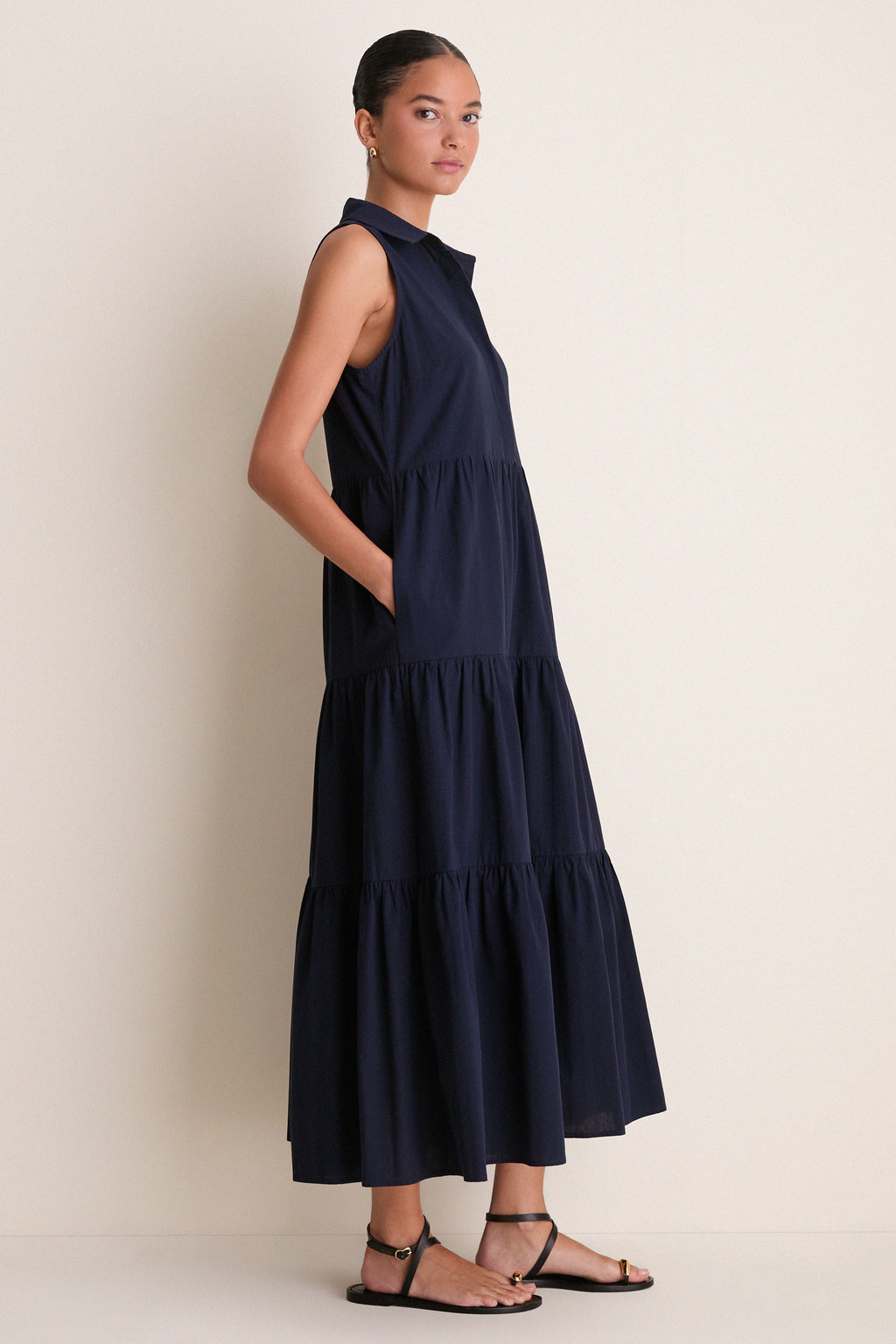Navy Sleeveless Mabel Maxi Dress