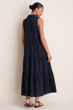 Navy Sleeveless Mabel Maxi Dress