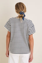 Blue Striped Presley Boyfriend Tee