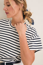 Blue Striped Presley Boyfriend Tee