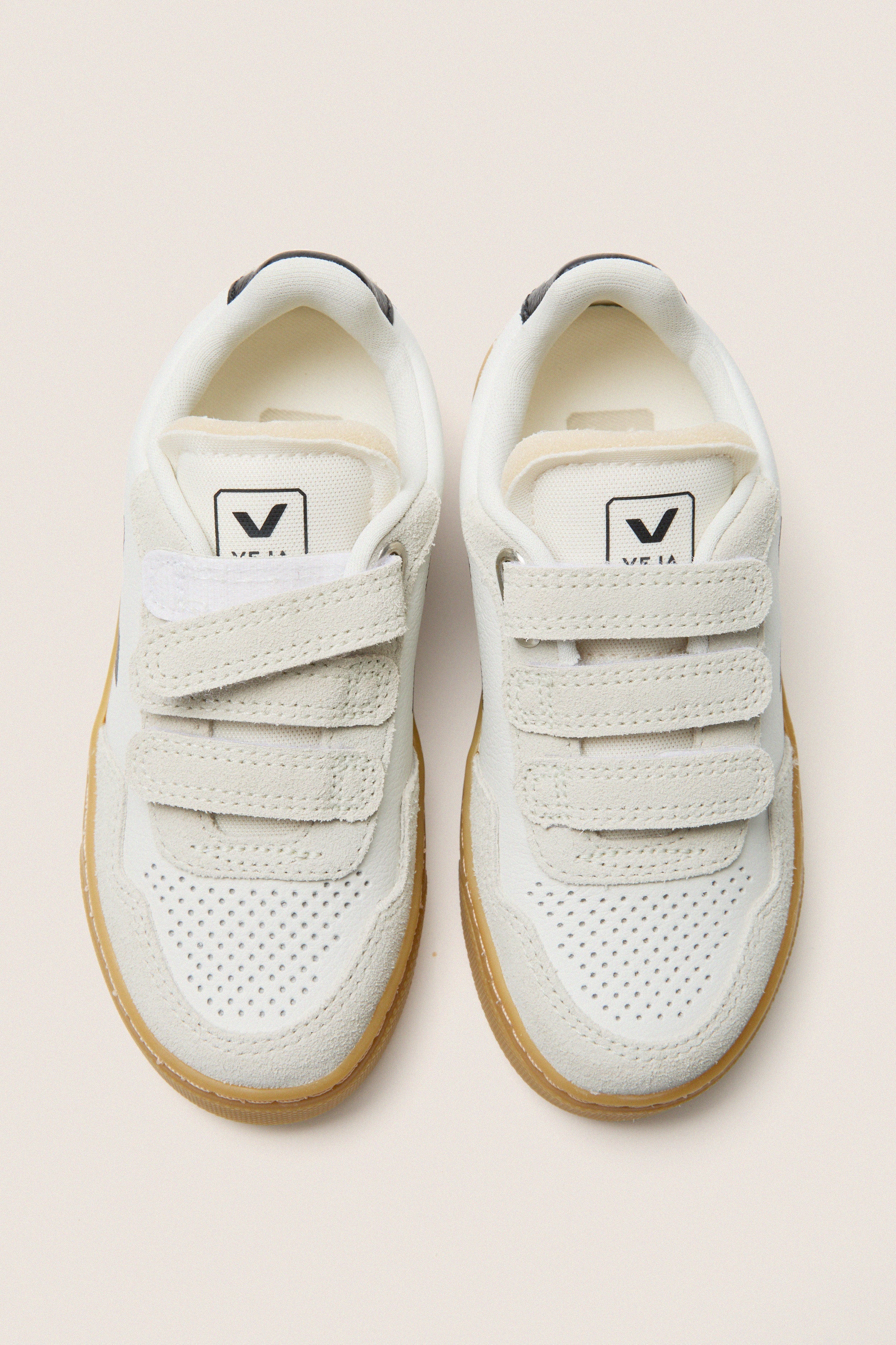 White Black Natural Small V-90 Sneakers