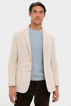 Tan Knit Travel Blazer