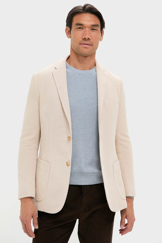 Tan Knit Travel Blazer