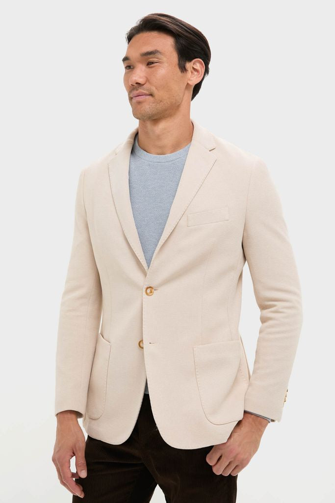 Tan Knit Travel Blazer