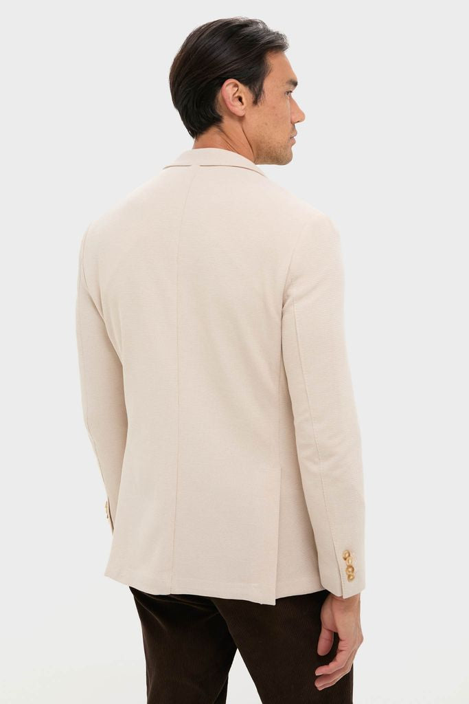 Tan Knit Travel Blazer