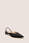Black Satin Kaori Kitten Heels