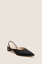 Black Satin Kaori Kitten Heels