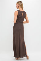 Chocolate Serine Maxi Dress