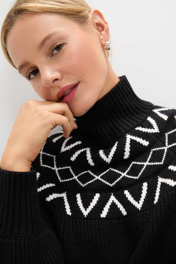Black Marcie Fairisle Yoke Knit