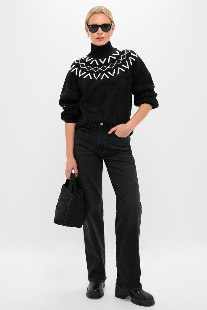 Black Marcie Fairisle Yoke Knit