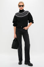 Black Marcie Fairisle Yoke Knit