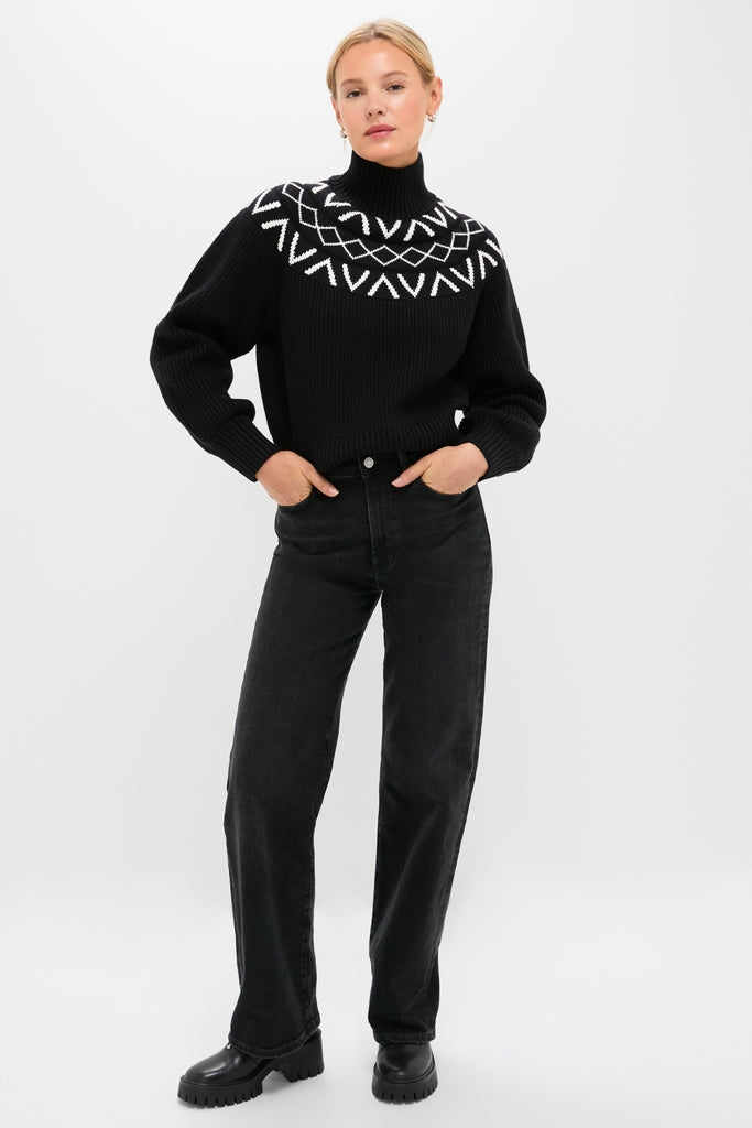 Black Marcie Fairisle Yoke Knit