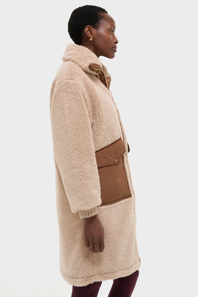 Light Taupe and Cocoa Dust Theia Reversible Coat