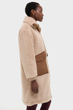 Light Taupe and Cocoa Dust Theia Reversible Coat