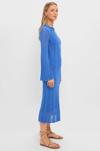 Cerulean Knit Comporta Midi Dress