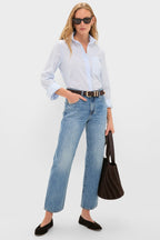 Metropolis Lexi Mid Rise Bowed Straight