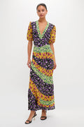 Honeysuckle Tricolor Placee Marlene Dress