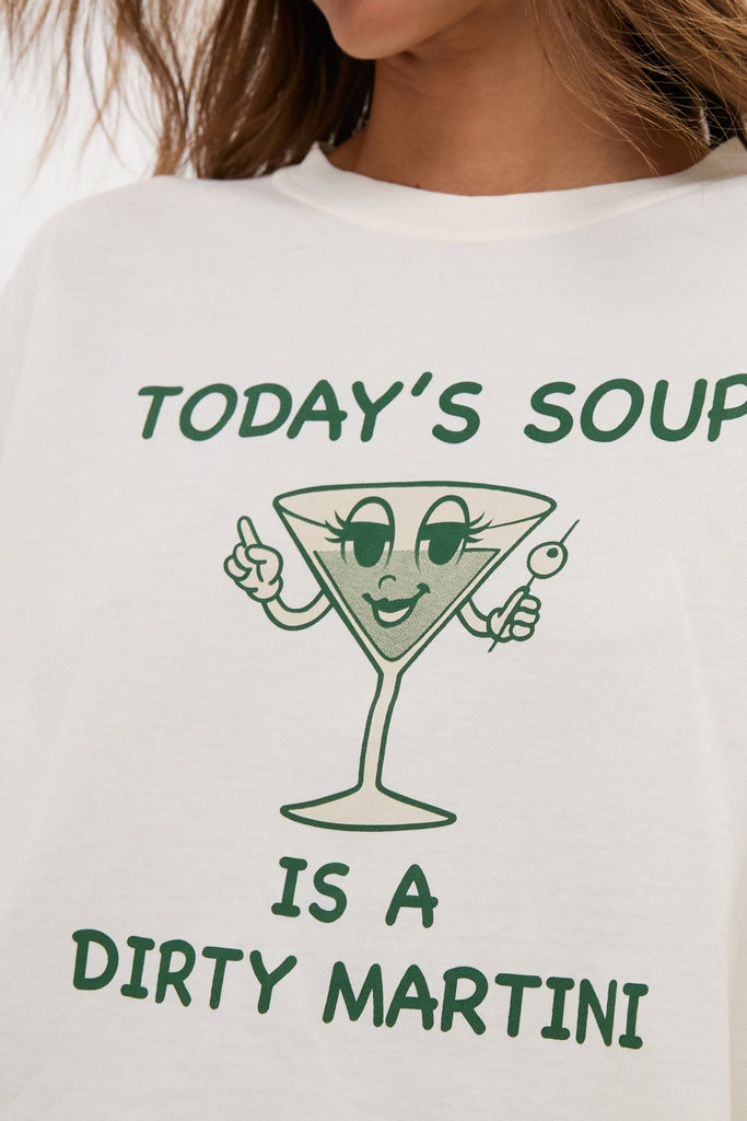 Martini Soup Crop Long Sleeve Tee