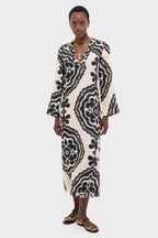 Niku Cream Theodora Column Dress
