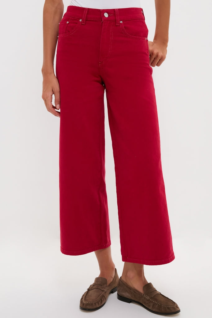 Red Juliette High Rise Wideleg Ankle