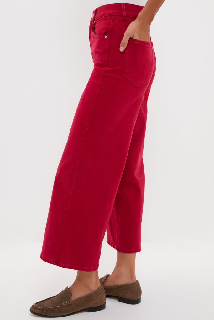 Red Juliette High Rise Wideleg Ankle