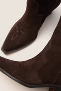 Dark Espresso Suede Wilson Cowboy Boots
