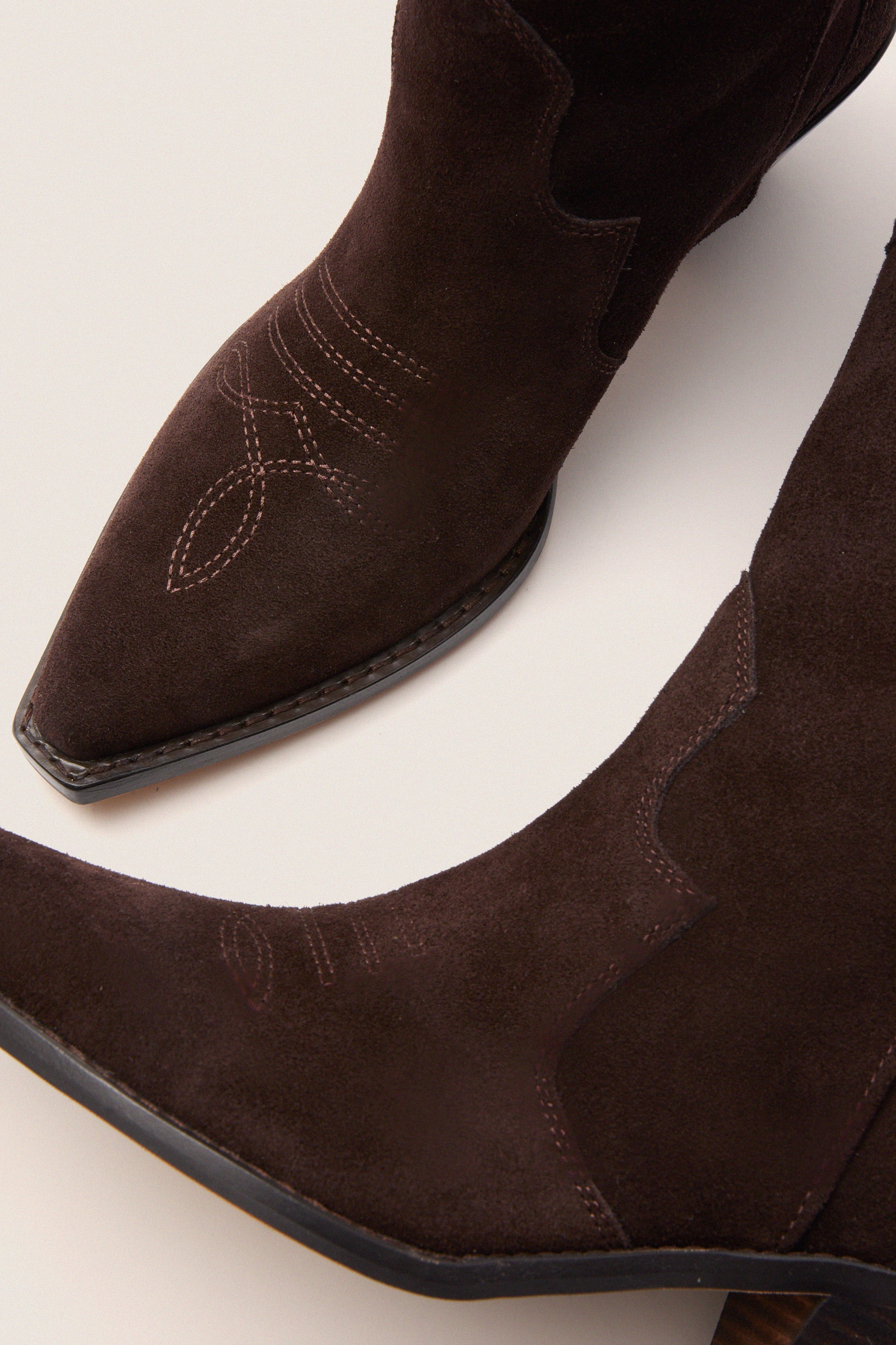 Dark Espresso Suede Wilson Cowboy Boots