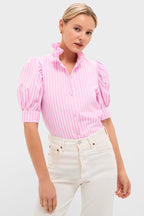 Pink Candy Stripe Louisa Blouse