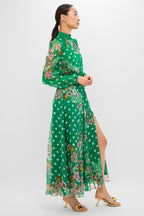 Celosia Polka Jacqui-B Maxi Dress