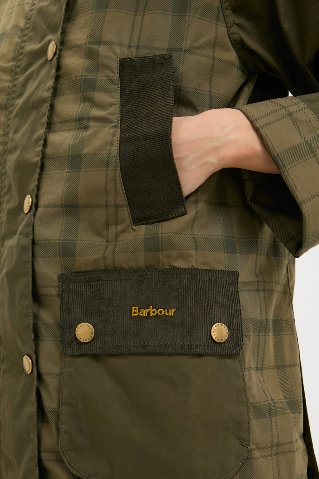 Dusky Green Modern Tartan Beadnell Casual Jacket