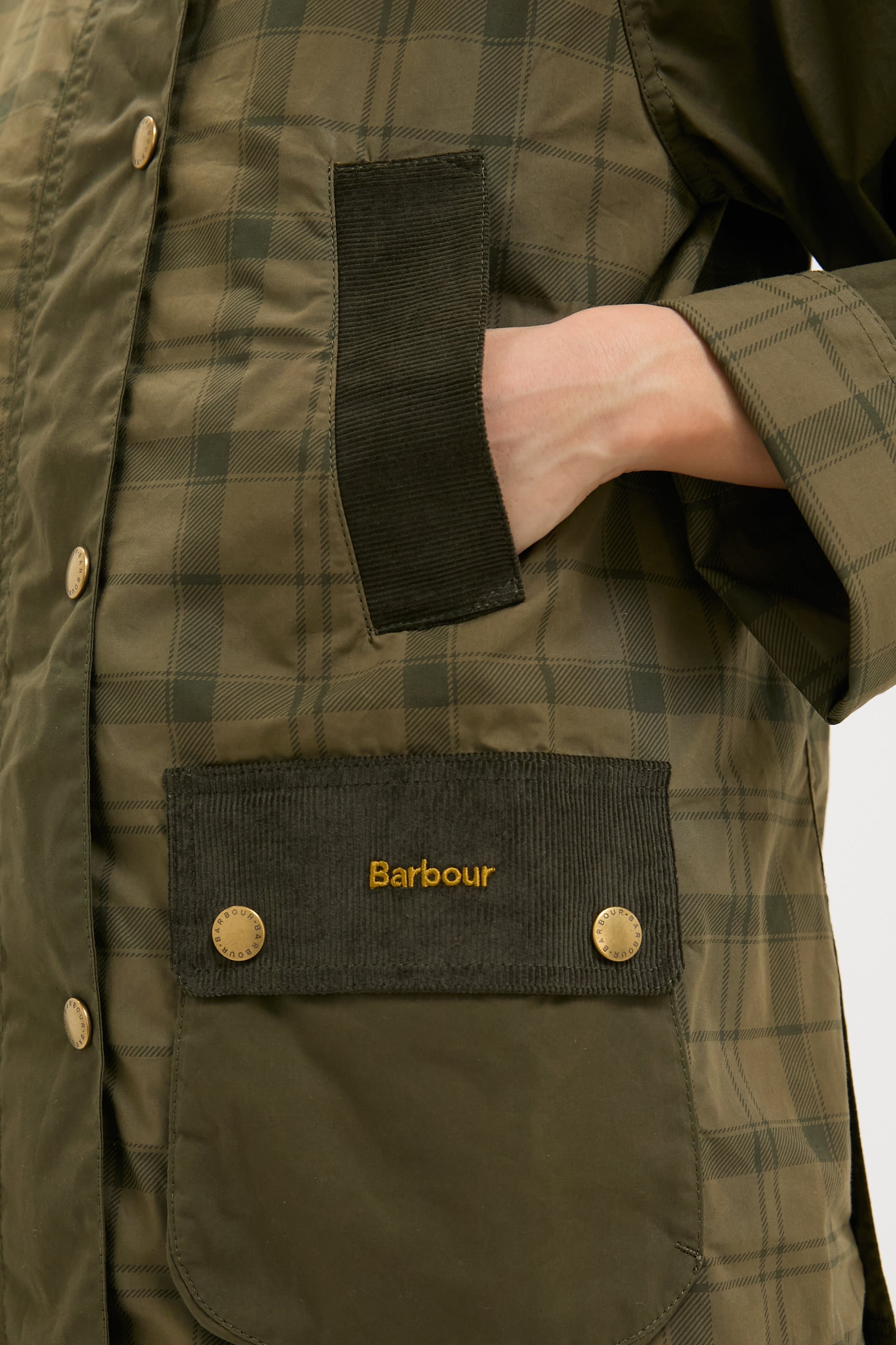Dusky Green Modern Tartan Beadnell Casual Jacket