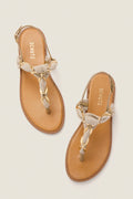 Light Wood Camellia Sandals