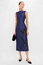 Beetle Sleeveless Pencil Cocktail Midi Dress