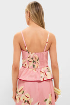 Anthurium Print Bustier Top